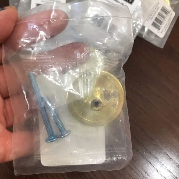 12Pcs. 1.5 inch Polished Brass Round Knobs pulls - Picture 4 of 4